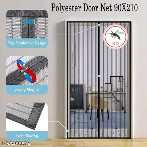 Magnetic mosquito net for doors