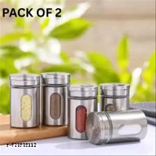 100ml the bast Stainless Steel Salt & Pepper Shaker with Glass Window - Image 3