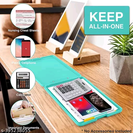 Harvic Clipboard with Storage, Plastic Storage Clipboard with Low Profile Clip, Heavy Duty Nursing Clipboards Foldable, Waterproof Coaches Clipboard Case, Letter Size Smooth Writing for Work, Kids (Pack of-1) - Image 5