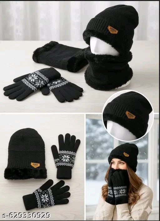 Men & Women Winter Cap Beanie With Touh screen Winter Gloves - Image 2