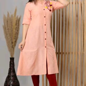 Women’s cotton embroidery A line kurti