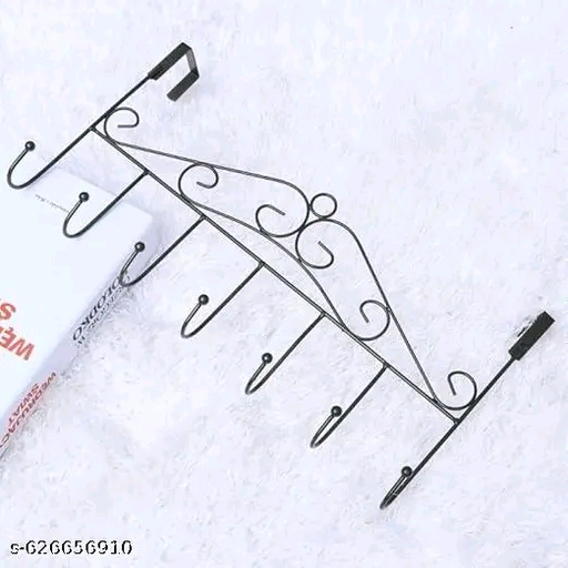 02 pcs Door Hanger, Door Hooks, Metal Door hanger, coat hanger with unique design 02 pcs black - Image 3