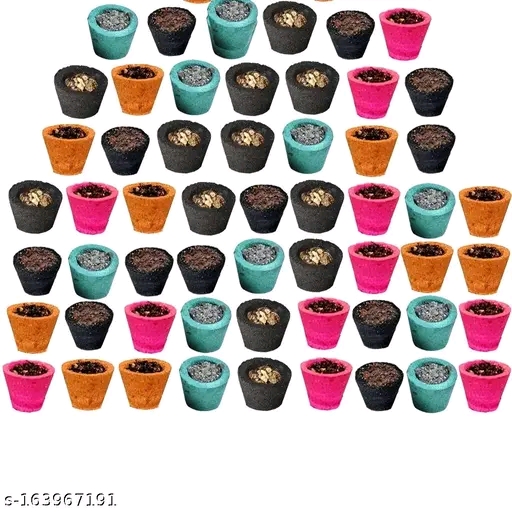 ( 48 pcs ) colour natural pure looban cup sambrani with burner plates - Image 2