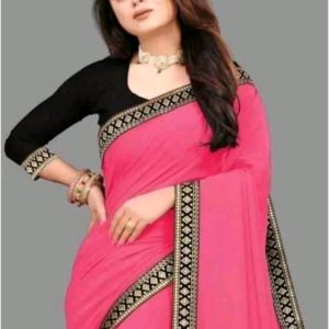 Solid Plain Bollywood Georgette Saree