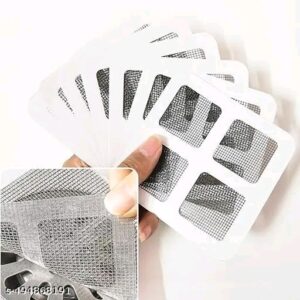 RKM Shower Drain Hair Catcher Stickers – Disposable Mesh Covers for Bathroom, Laundry, Kitchen, and Bathtub Drains, Prevents Clogging with Easy-to-Use Floor Sink Strainer Filters (Drain Strainer) PACK OF 10