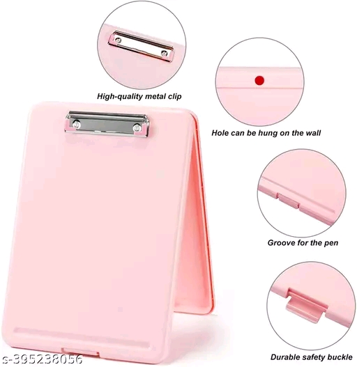 Harvic Clipboard with Storage, Plastic Storage Clipboard with Low Profile Clip, Heavy Duty Nursing Clipboards Foldable, Waterproof Coaches Clipboard Case, Letter Size Smooth Writing for Work, Kids (Pack of-1) - Image 3