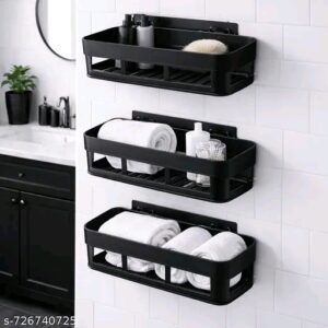 Bathroom Organiser Without Drill 3pcs