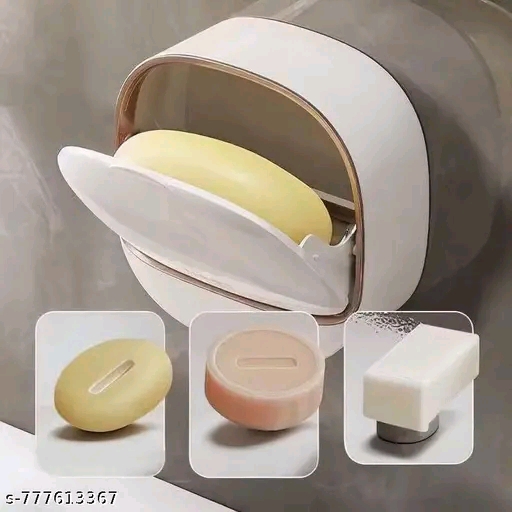Wall Mounted Drain Soap Holder with Cover – Bathroom Soap Case