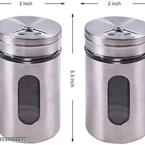 100ml the bast Stainless Steel Salt & Pepper Shaker with Glass Window