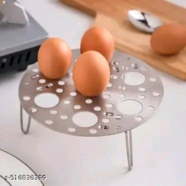 Trivet Basket Stand For Pressure Cooker Stainless Steel Egg Steamer Rack For Instant Cooling and Warming Trays for Eggs, Baking, and Frying Pan Use, Kitchen Steamer Racks | Sleek Wireframe Design,Suitable for Eggs, Vegetables and Seafood - Image 2