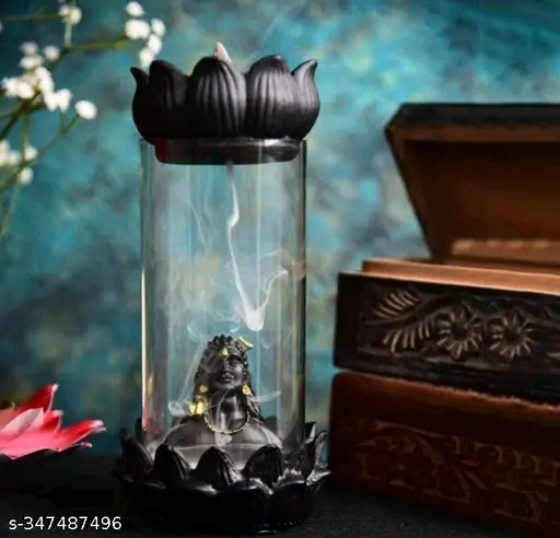 Adiyogi/Shivling Backflow Incense Burner Waterfall - Image 3