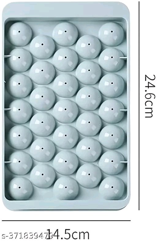 PURCHASE STORE® Plastic Reusable Flexible Round Ice Cube Trays, 33 Cavity Mini Round Ice Plastic Tray Molds for & Cocktails, Keep Drinks Chilled (Multicolor, Pack of 2) - Image 3