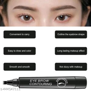 Eyebrow pen liquid eyebrow pen waterproof black 1pc 