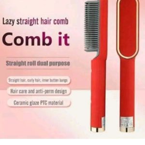 Hair Straightener Brush , 2-in-1 Hair