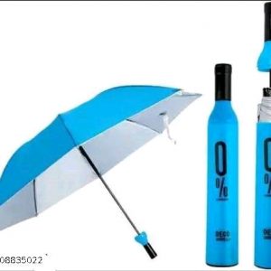 Stylish Bottle Umbrella Windproof Double Layer for UV Protection & Rain Foldable Capsule shape Case Cover Fancy Magic Umbrella pack of 1