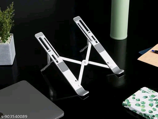 6 Angles Adjustable Aluminum Ergonomic Foldable Portable Tabletop Laptop - Image 2