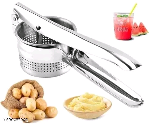 Masher Stainless Steel Fruit, Vegetable & Food Masher and Juicer Best for - Orange Watermelon uice Squeezer, Potato & Rice Masher (Pack of 1)