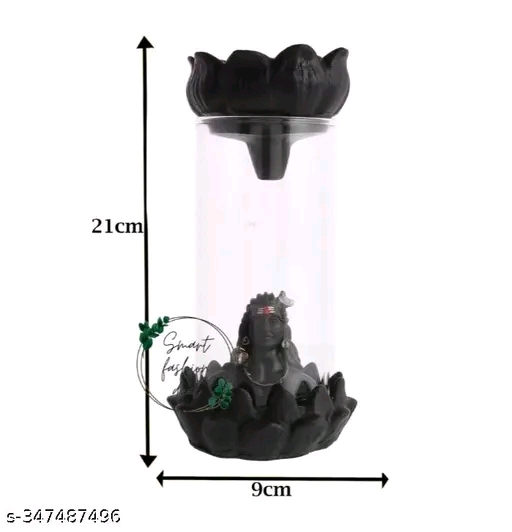 Adiyogi/Shivling Backflow Incense Burner Waterfall - Image 4