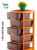 ELIGHTWAY MART 5 compartment plastic drawer organizer for home kitchen office (BROWN)