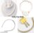 Kids girls Mala bracelet hairband neckless choker with earrings combo 