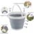 ROSS Collapsible Bucket Folding Gallon Cleaning Bucket Mop Bucket Foldable Portable Small Plastic Water Supplies for Outdoor Garden Camping Fishing Car Wash Space Saving (Multicolor) (5 L)
