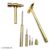Hammer Brass Hammer with Screwdriver Hand Tools Multifunction 6 in 1 Jewelers Hammer Copper Screwdriver Hand Tool