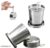 Navkar Novelty Presents 150ML Leak-Proof Foldable Stainless Steel Collapsible Cup –Expandable Travel Shot Glass with Keychain for Camping, Hiking, Picnic & Outdoor Drinking (Silver, 1 Pc)