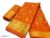 Brasso Print Cotton Linen Zari Orange color Women Saree