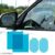 4pcs Car Rearview Mirror Films Anti-Rain Fog Waterproof PET Clear Film Accessories (2 Oval + 2 Square Film)